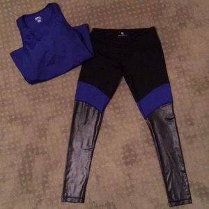 Reebok tank top and 90 Degree yoga pants outfit